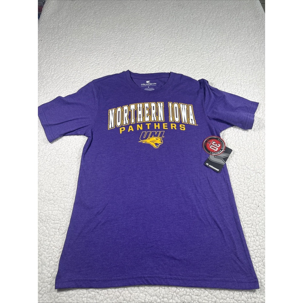 Colosseum Mens Northern Iowa Panthers UNI Graphic T Shirt Size Small NWT NCAA